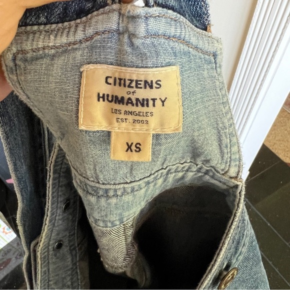 Citizens of Humanity Faye Button Front Women's Overalls in Boho Comeback - Picture 9 of 10